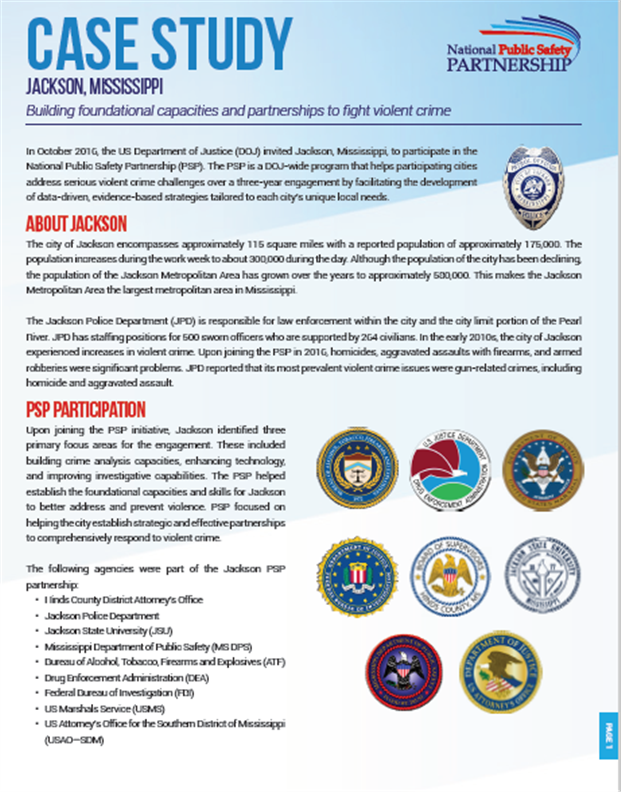 PSP Case Study Jackson, Mississippi PSP Clearinghouse